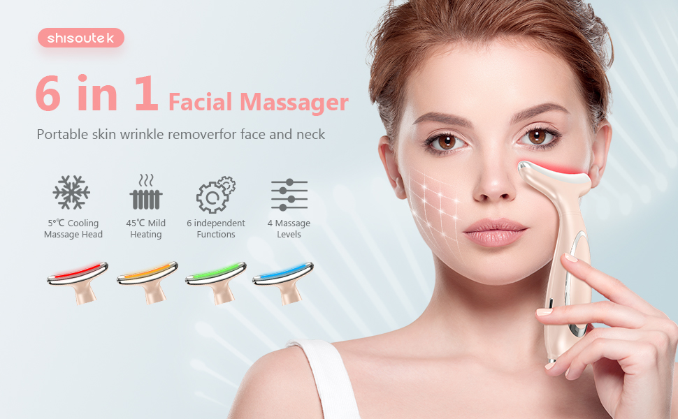 6 Modes 4 LED gua sha devicefacial lifting full body massage